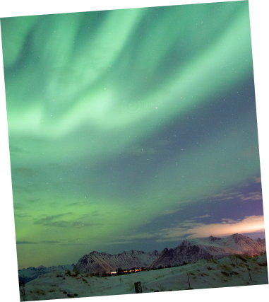 Primeira imagem fotogranfando auroras boreais