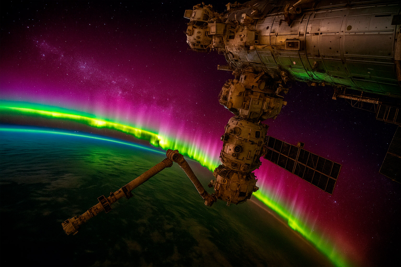 Dá para ver a aurora à partir de naves espaciais?